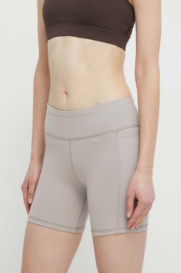 Reebok Kratke hlače za trening Reebok LUX COLLECTION boja: siva, bez uzorka, visoki struk