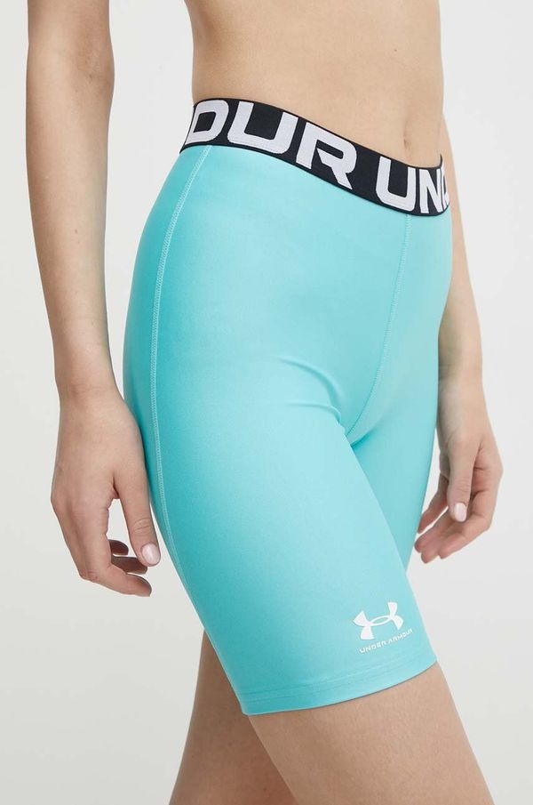 Under Armour Kratke hlače za trening Under Armour HG Authentics boja: tirkizna, s tiskom, srednje visoki struk