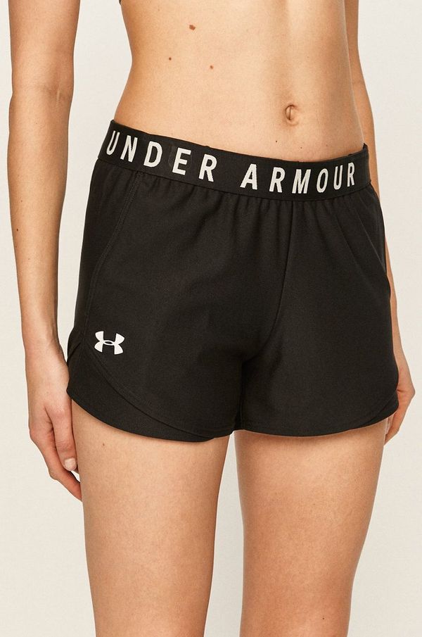 Under Armour Kratke hlače za trening Under Armour Play Up 3.0 boja: crna, s tiskom, srednje visoki struk