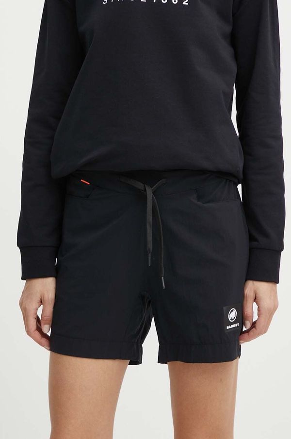 Mammut Kratke outdoor hlače Mammut Massone Sport boja: crna, bez uzorka, srednje visoki struk