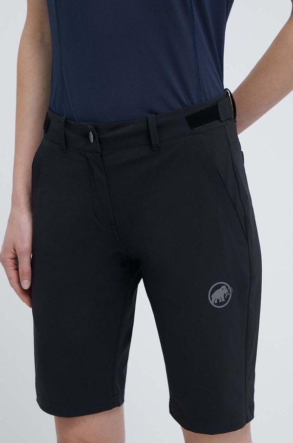 Mammut Kratke outdoor hlače Mammut Runbold boja: crna, bez uzorka, srednje visoki struk