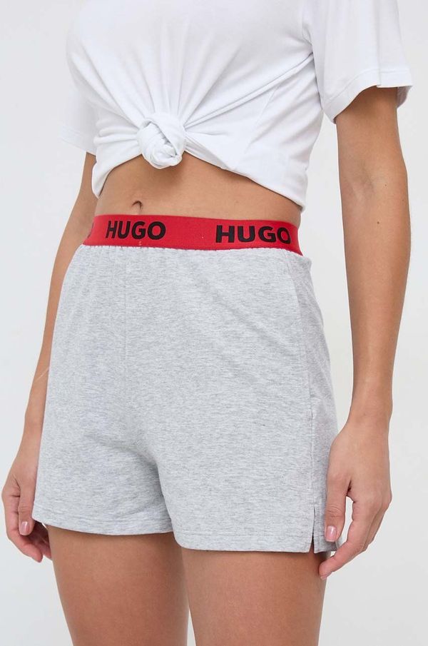 Hugo Kratki doljnji dio pidžame HUGO za žene, boja: siva, 50490600