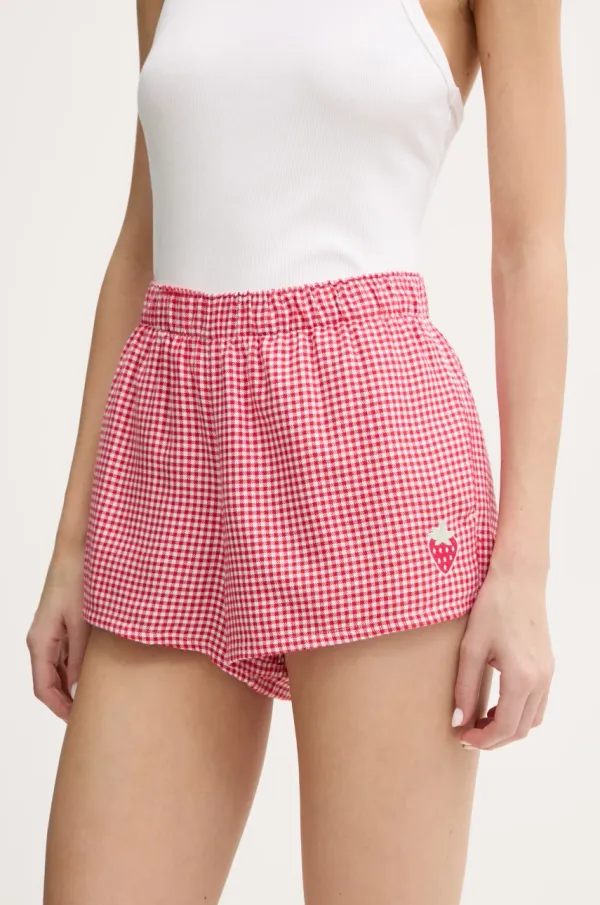 Hollister Co. Kratki donji dio pidžame Hollister Co. za žene, boja: crvena, KI346-5015