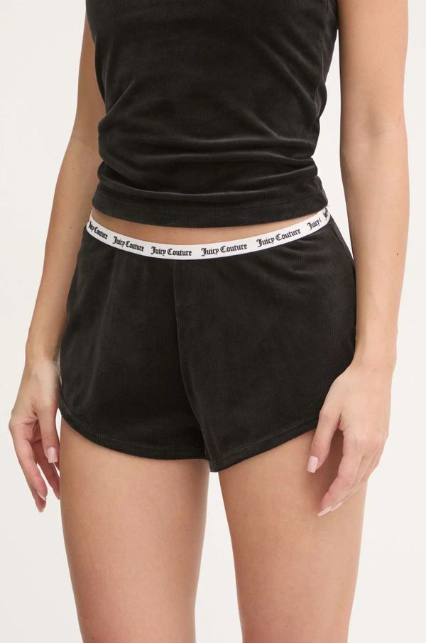 Juicy Couture Kratki donji dio pidžame Juicy Couture AUSTYN RIB VELOUR SHORTY za žene, boja: crna, JCLHS125502