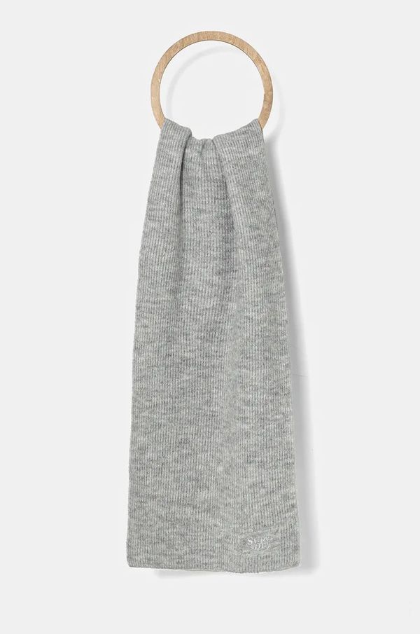 Superdry Kratki šal s primjesom vune Superdry boja: siva, melanž, Y9310080A-2XF
