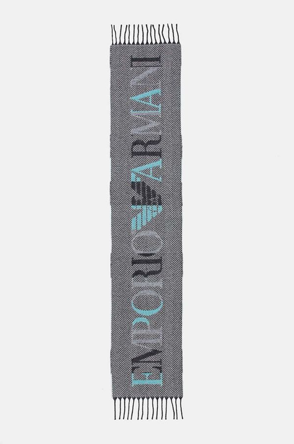 Emporio Armani Kratki vuneni šal Emporio Armani boja: crna, s uzorkom, 635002 4F300