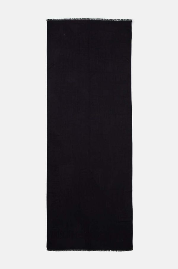 Moschino Kratki vuneni šal Moschino boja: crna, bez uzorka, M3139 30620