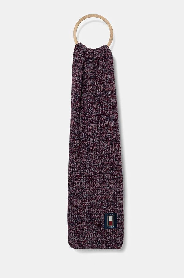 Tommy Hilfiger Kratki vuneni šal Tommy Hilfiger boja: tamno plava, s uzorkom, AM0AM12835