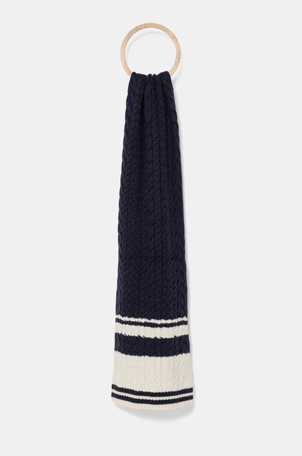 Tommy Hilfiger Kratki vuneni šal Tommy Hilfiger boja: tamno plava, s uzorkom, AW0AW16654