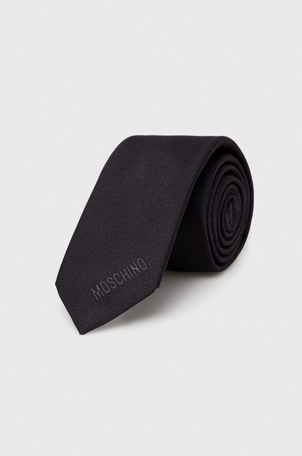 Moschino Kravata od svile Moschino boja: crna