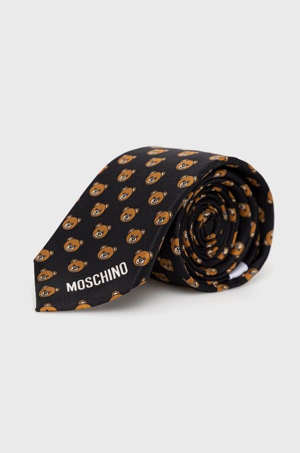 Moschino Kravata od svile Moschino boja: crna