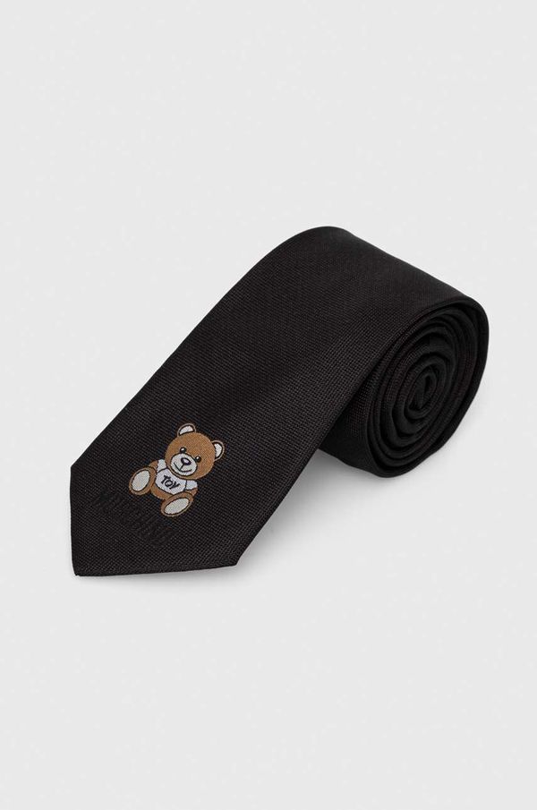 Moschino Kravata od svile Moschino boja: crna