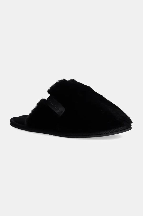 Calvin Klein Jeans Kućne papuče Calvin Klein Jeans HOTEL SLIPPER FUR AFTER GLOW boja: crna, YW0YW01593