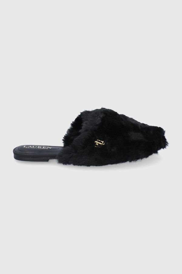 Lauren Ralph Lauren Kućne papuče Lauren Ralph Lauren boja: crna