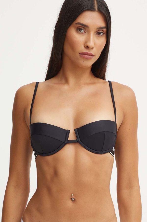 Calvin Klein Kupaći grudnjak Calvin Klein boja: crna, lagano učvršćene košarice, KW0KW02427