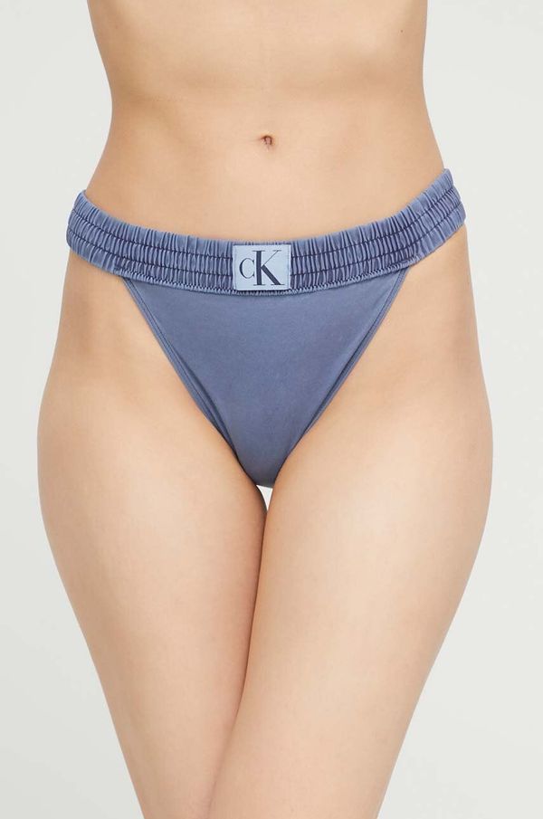 Calvin Klein Kupaći grudnjak Calvin Klein boja: tamno plava, lagano učvršćene košarice