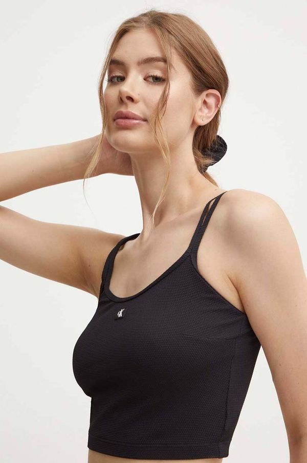 Calvin Klein Kupaći top Calvin Klein boja: crna, KW0KW02653