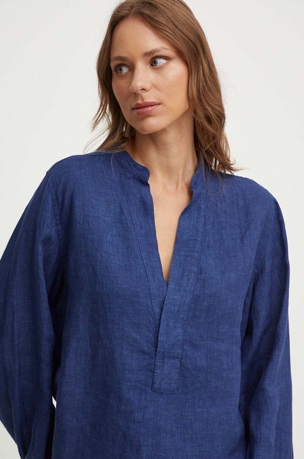 Polo Ralph Lauren Lanena bluza Polo Ralph Lauren boja: tamno plava, bez uzorka, 211935132