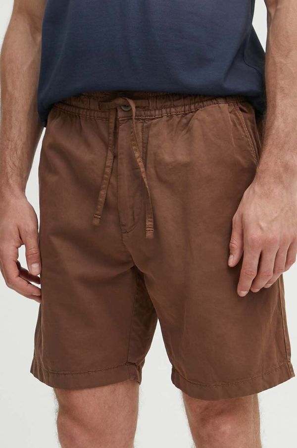 Pepe Jeans Lanene kratke hlače Pepe Jeans RELAXED LINEN SMART SHORTS boja: smeđa, PM801093