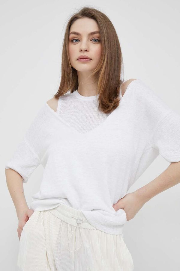 DKNY Laneni pulover Dkny boja: bijela, lagani