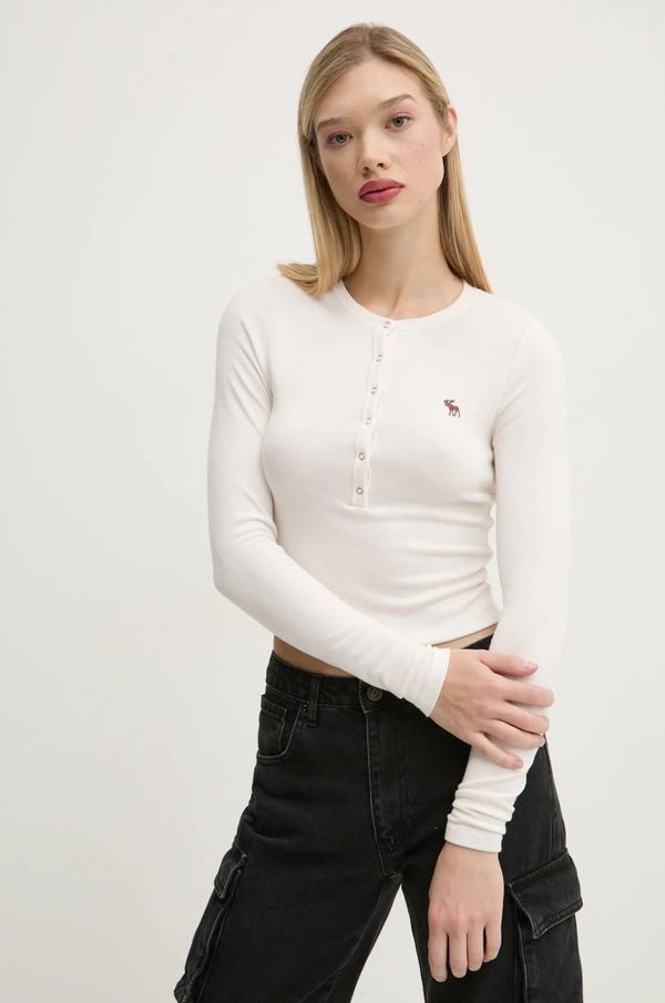 Abercrombie & Fitch Majica dugih rukava Abercrombie & Fitch za žene, boja: bež, KI139-4667