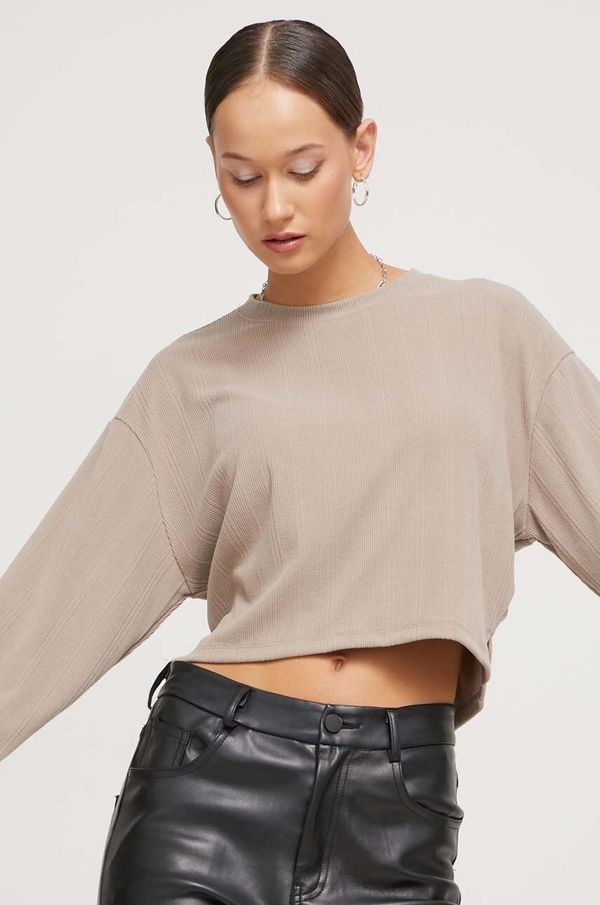 Abercrombie & Fitch Majica dugih rukava Abercrombie & Fitch za žene, boja: bež
