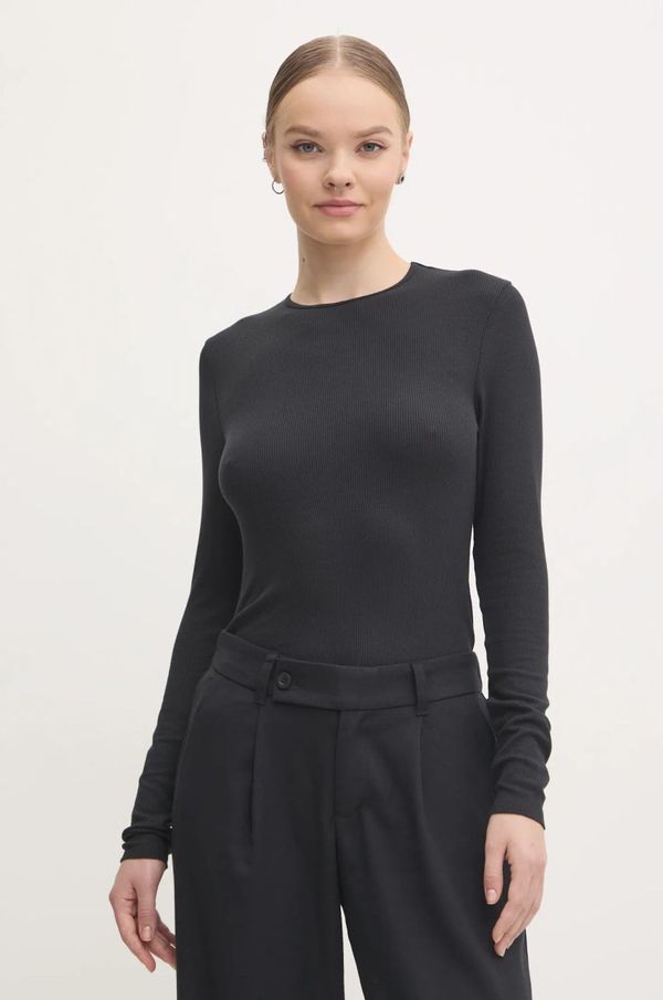 Abercrombie & Fitch Majica dugih rukava Abercrombie & Fitch za žene, boja: crna, KI139-4633