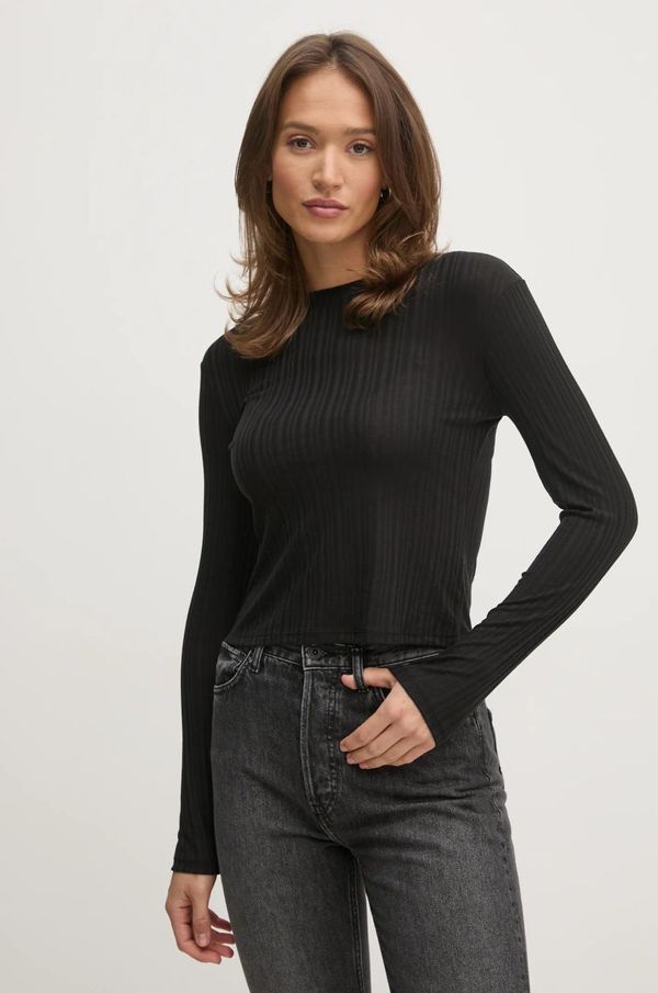 Calvin Klein Jeans Majica dugih rukava Calvin Klein Jeans za žene, boja: crna, J20J224755