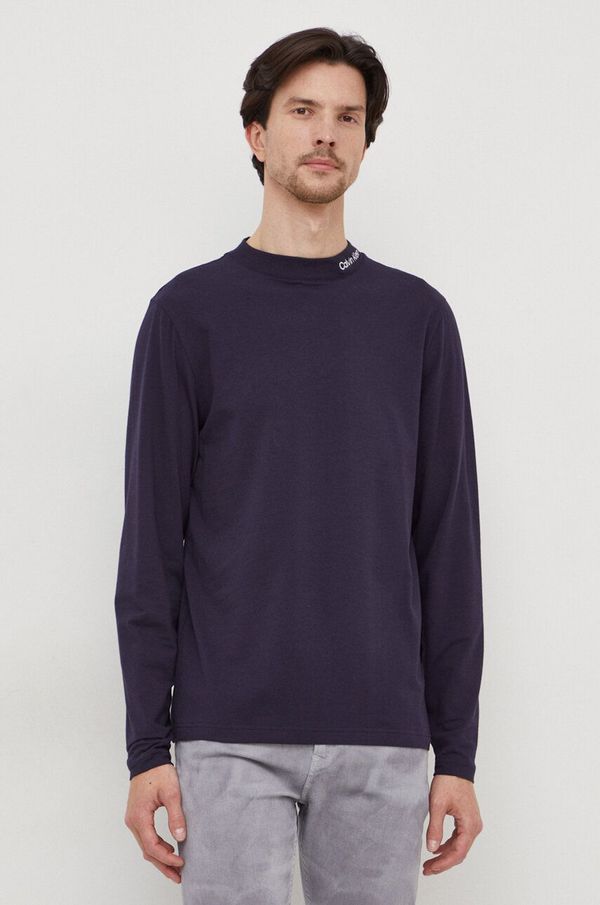 Calvin Klein Majica dugih rukava Calvin Klein za muškarce, boja: tamno plava, bez uzorka, K10K112757