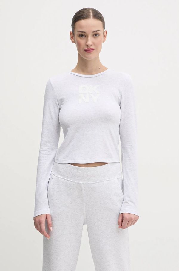 DKNY Majica dugih rukava Dkny za žene, boja: siva, DP5T1113
