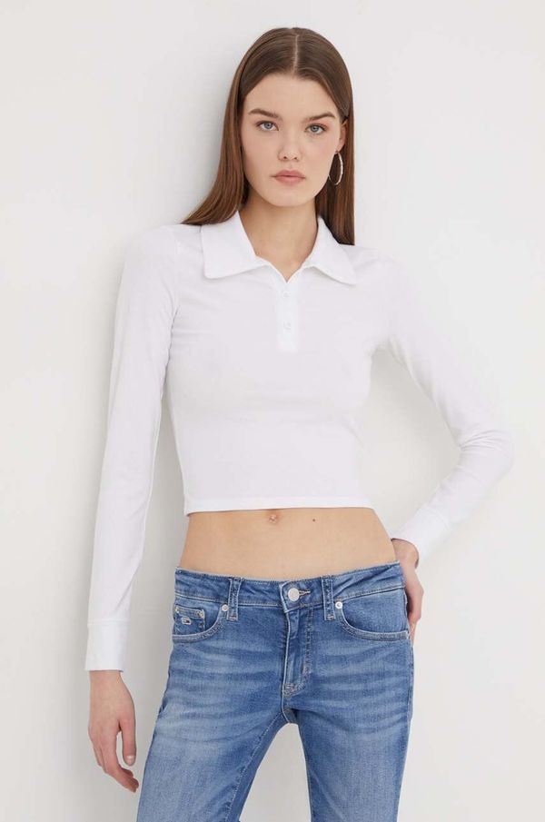 Hollister Co. Majica dugih rukava Hollister Co. za žene, boja: bijela