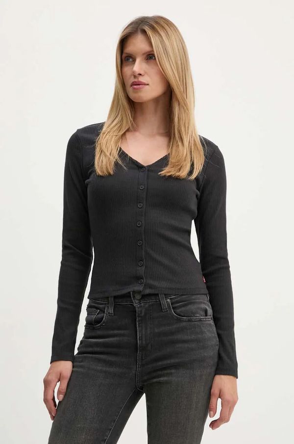 Levi's Majica dugih rukava Levi's za žene, boja: crna, A8783