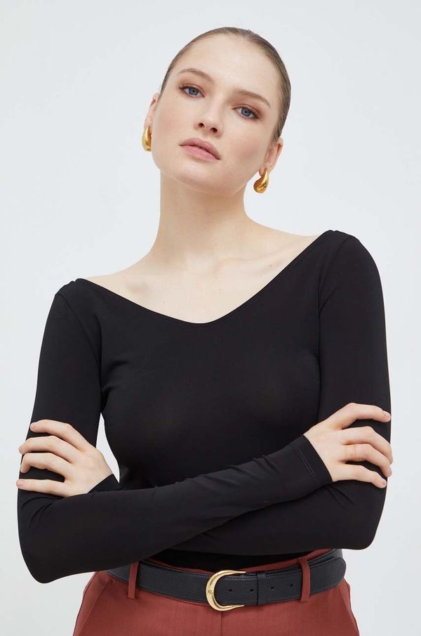 Max Mara Leisure Majica dugih rukava Max Mara Leisure za žene, boja: crna