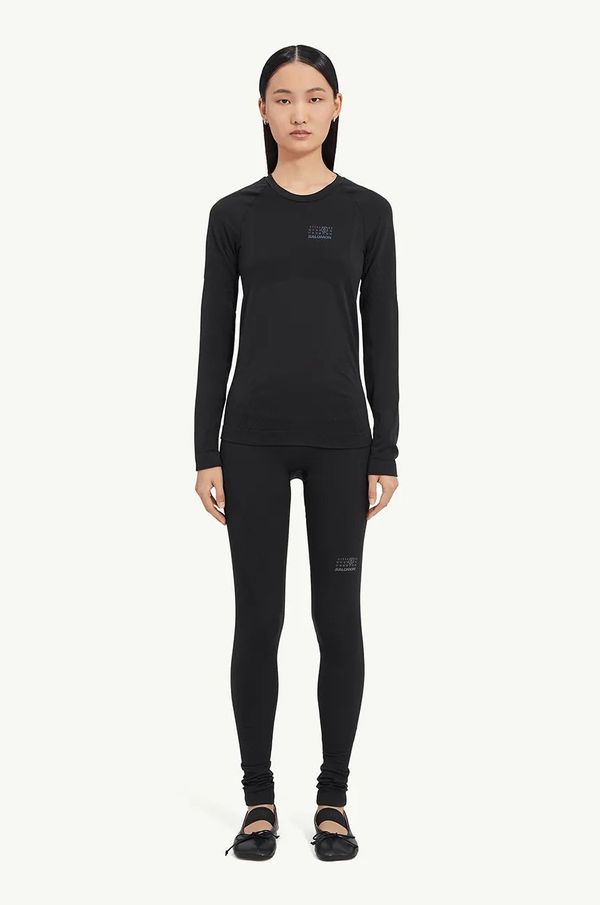MM6 Maison Margiela Majica dugih rukava MM6 Maison Margiela za žene, boja: crna, S52NH0024.M20037