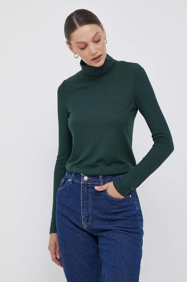 Pepe Jeans Majica dugih rukava Pepe Jeans DEBORAH za žene, boja: zelena, s dolčevitom