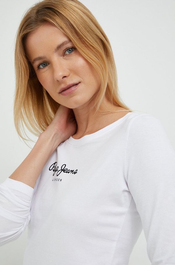 Pepe Jeans Majica dugih rukava Pepe Jeans za žene, boja: bijela