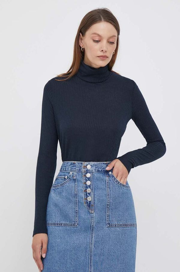 Pepe Jeans Majica dugih rukava Pepe Jeans za žene, boja: tamno plava, s dolčevitom