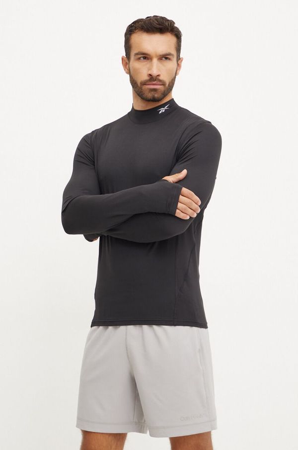 Reebok Majica dugih rukava Reebok za muškarce, boja: crna, bez uzorka, 100070559