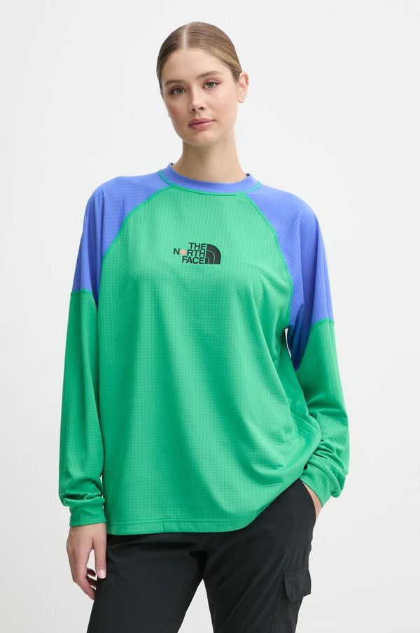 The North Face Majica dugih rukava The North Face TNF x Yinka Ilori boja: zelena, s uzorkom, NF0A89GMPO81