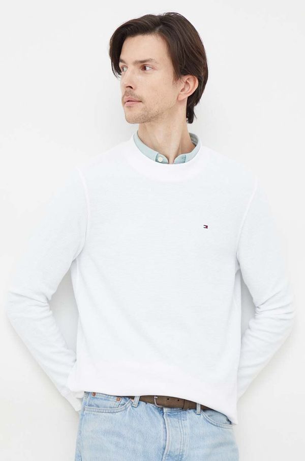 Tommy Hilfiger Majica dugih rukava Tommy Hilfiger za muškarce, boja: bijela, bez uzorka, MW0MW34251