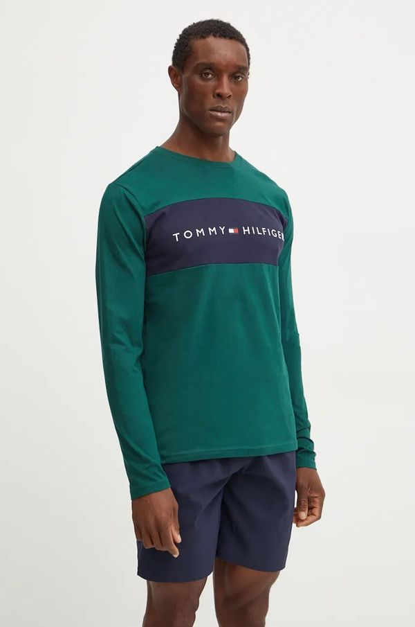 Tommy Hilfiger Majica dugih rukava Tommy Hilfiger za muškarce, boja: tamno plava, s tiskom