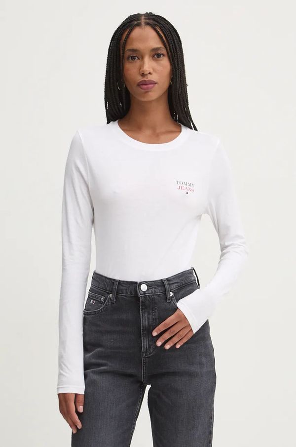 Tommy Jeans Majica dugih rukava Tommy Jeans za žene, boja: bijela, DW0DW18411