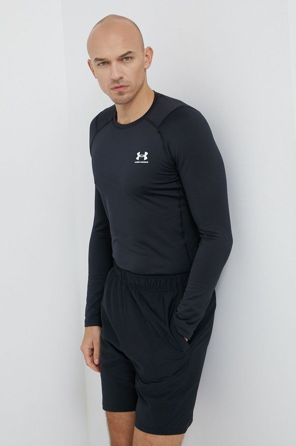 Under Armour Majica dugih rukava Under Armour za muškarce, boja: crna