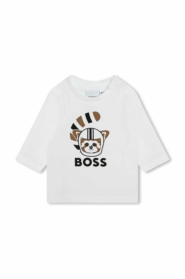 Boss Majica dugih rukava za bebe BOSS boja: bijela, s tiskom