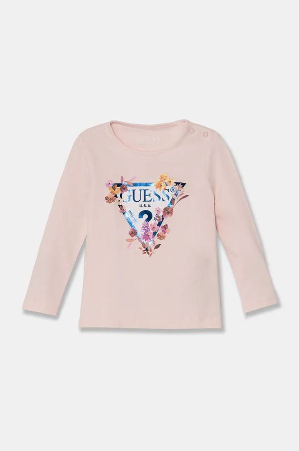 Guess Majica dugih rukava za bebe Guess boja: ružičasta, A4BI00 J1314