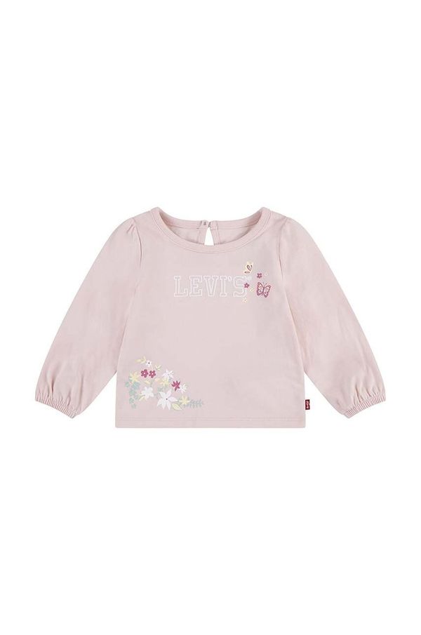Levi's Majica dugih rukava za bebe Levi's LS PUFF DETAIL TOP boja: ružičasta, 1EK965