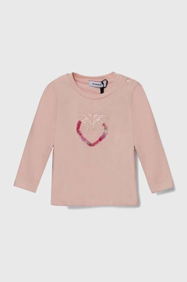 Pinko Up Majica dugih rukava za bebe Pinko Up boja: ružičasta