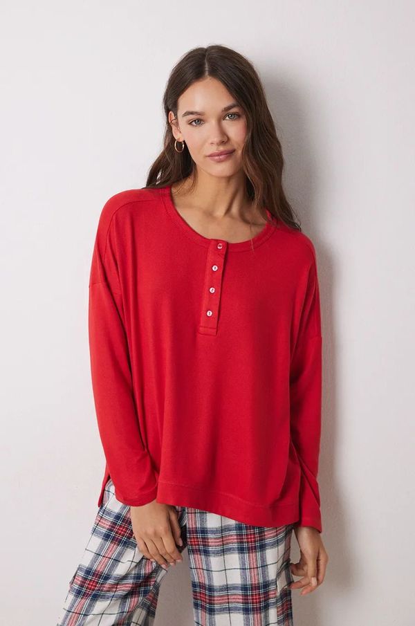 women'secret Majica dugih rukava za spavanje women'secret MIX AND MATCH PERFECT MATCH za žene, boja: crvena, 3278429