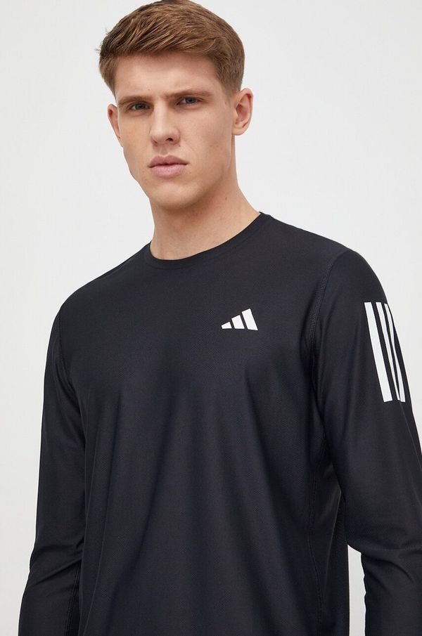 adidas Performance Majica dugih rukava za trčanje adidas Performance Own the Run boja: crna, s tiskom