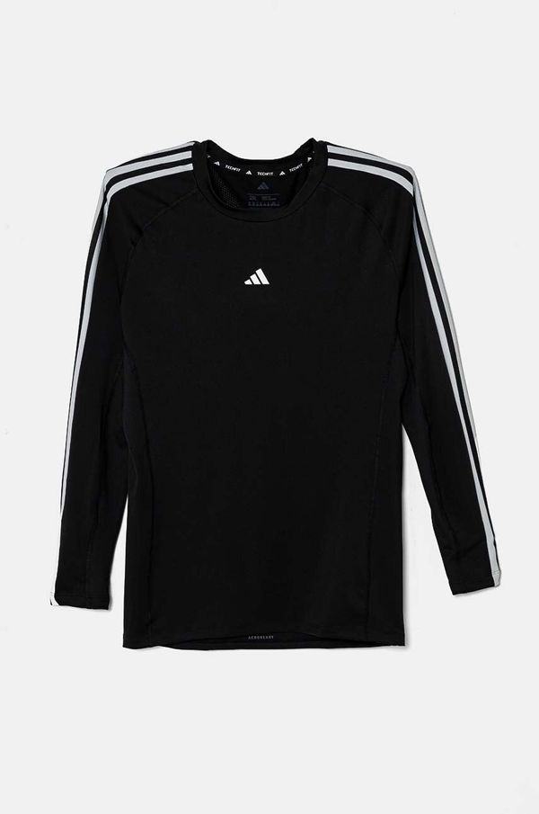 adidas Performance Majica dugih rukava za trening adidas Performance Techfit boja: crna, s aplikacijom, IN5586